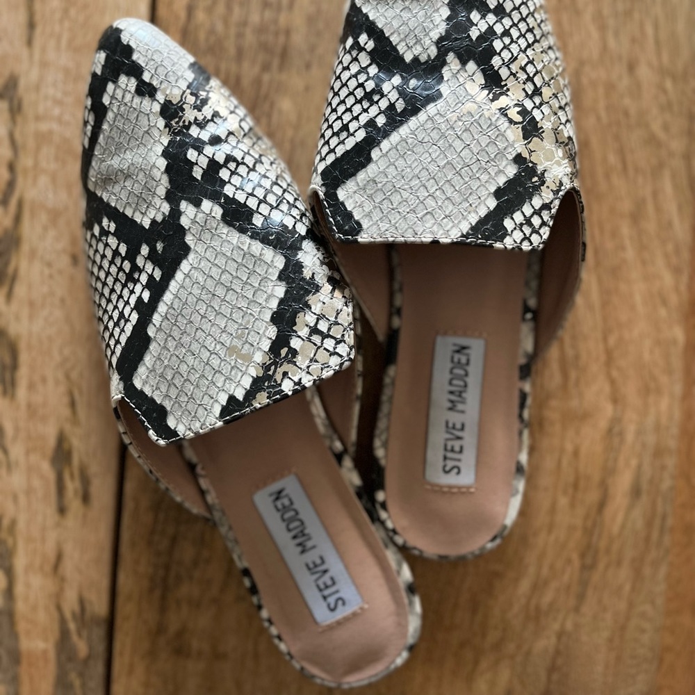 Snakeskin pattern Steve Madden loafers